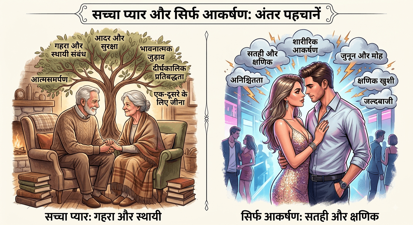 सच्चा प्यार और सिर्फ आकर्षण में क्या अंतर होता है?